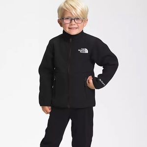 Kids NORTH-FACE Denali Jacket- Black on Black size 7/8